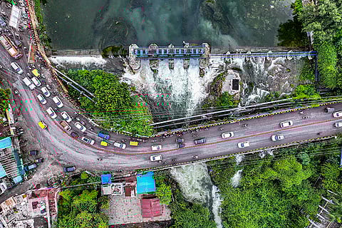 Overflowing Pichola Lake